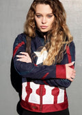 Captain America Comic Steve Rogers Replica War Leather Textile Jacket