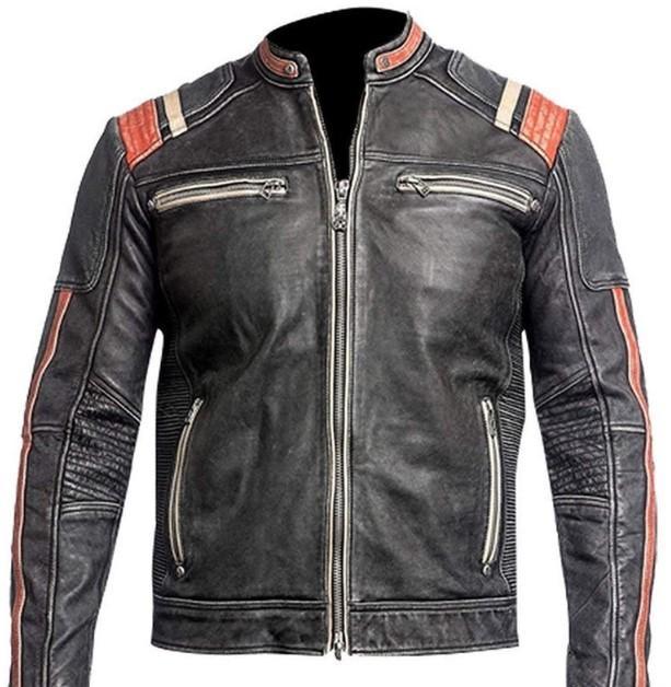 Racer-Back-Jacket – Vintage style Leather Premium Biker Jacket