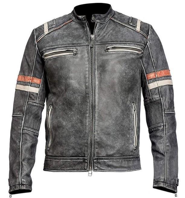 Racer-Back-Jacket – Vintage style Leather Premium Jacket Biker Jacket